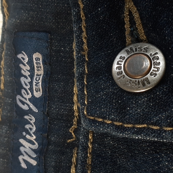 Miss Jeans Short Shorts Size 11 Button Back Pockets - Picture 7 of 14